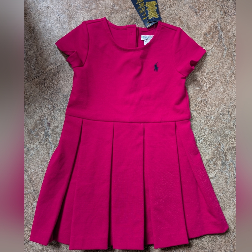 Ralph Lauren Pink Pleated Dress